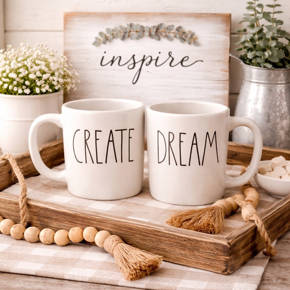 Rae Dunn Create & Dream‎ Mug Set